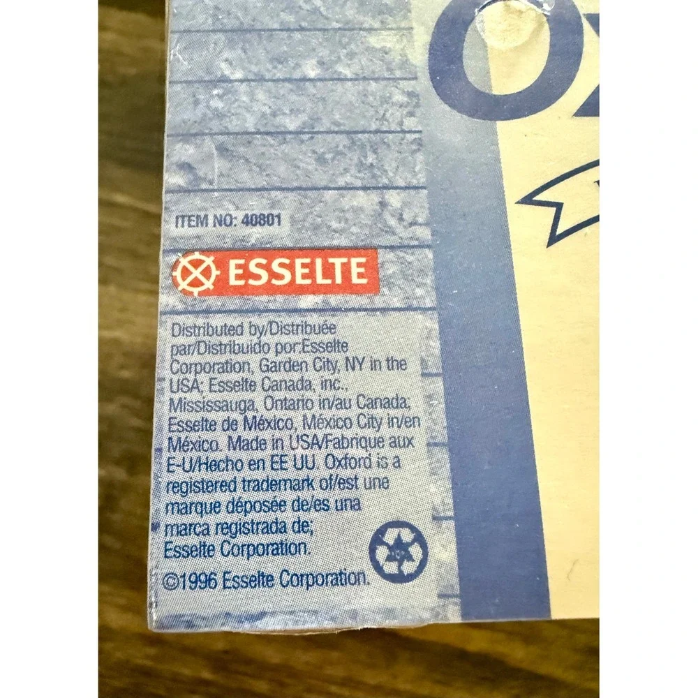 Oxford Ruled Index Cards 500 Count 3x5 White NEW Vintage 1996 Esselte 40801 USA
